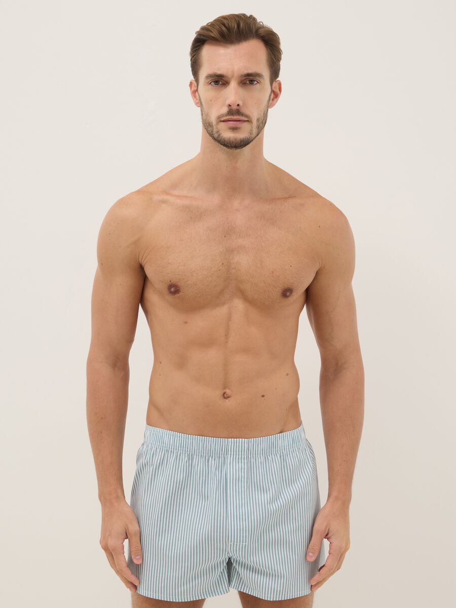 Two-pack boxers in pure cotton with multicolour stripes, regular fit_0