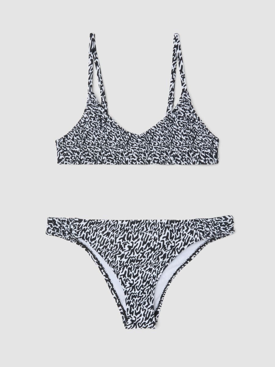 Black stretch-fabric bikini_0