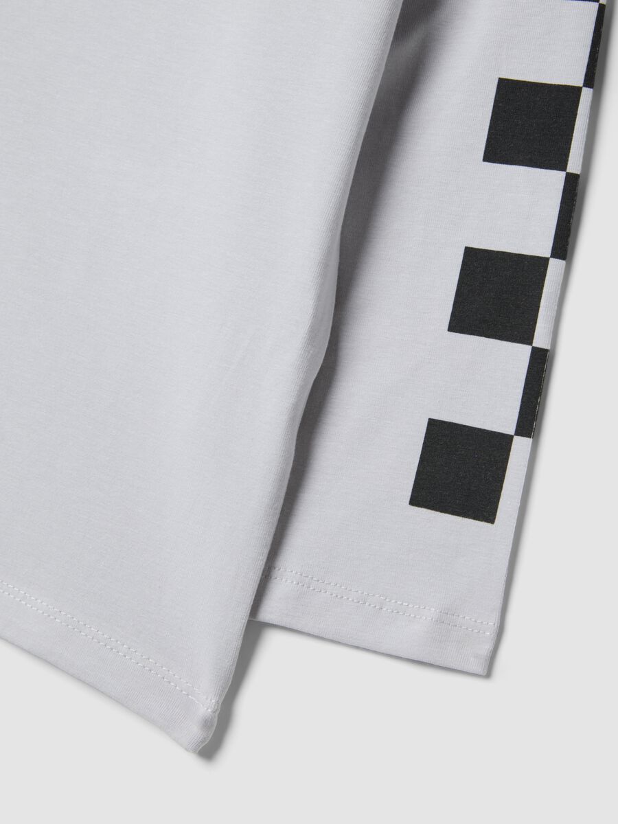 Grey stretch cotton Ducati logo T-shirt for kids_3