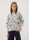 Wei&szlig;e Bluse aus Stretch-Baumwolle mit Blumenprint_2