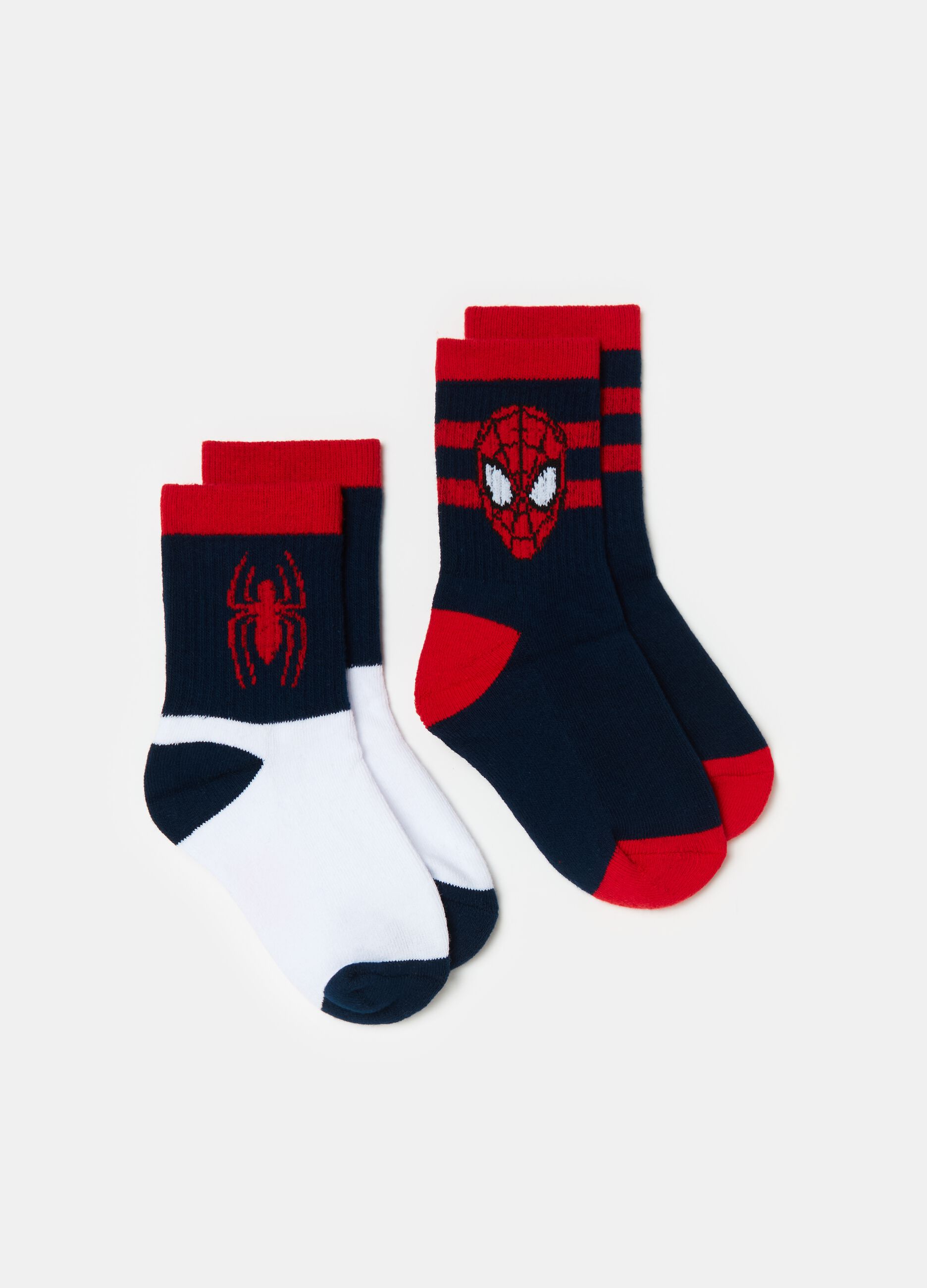 Two-pair pack short Spider-Man tennis socks