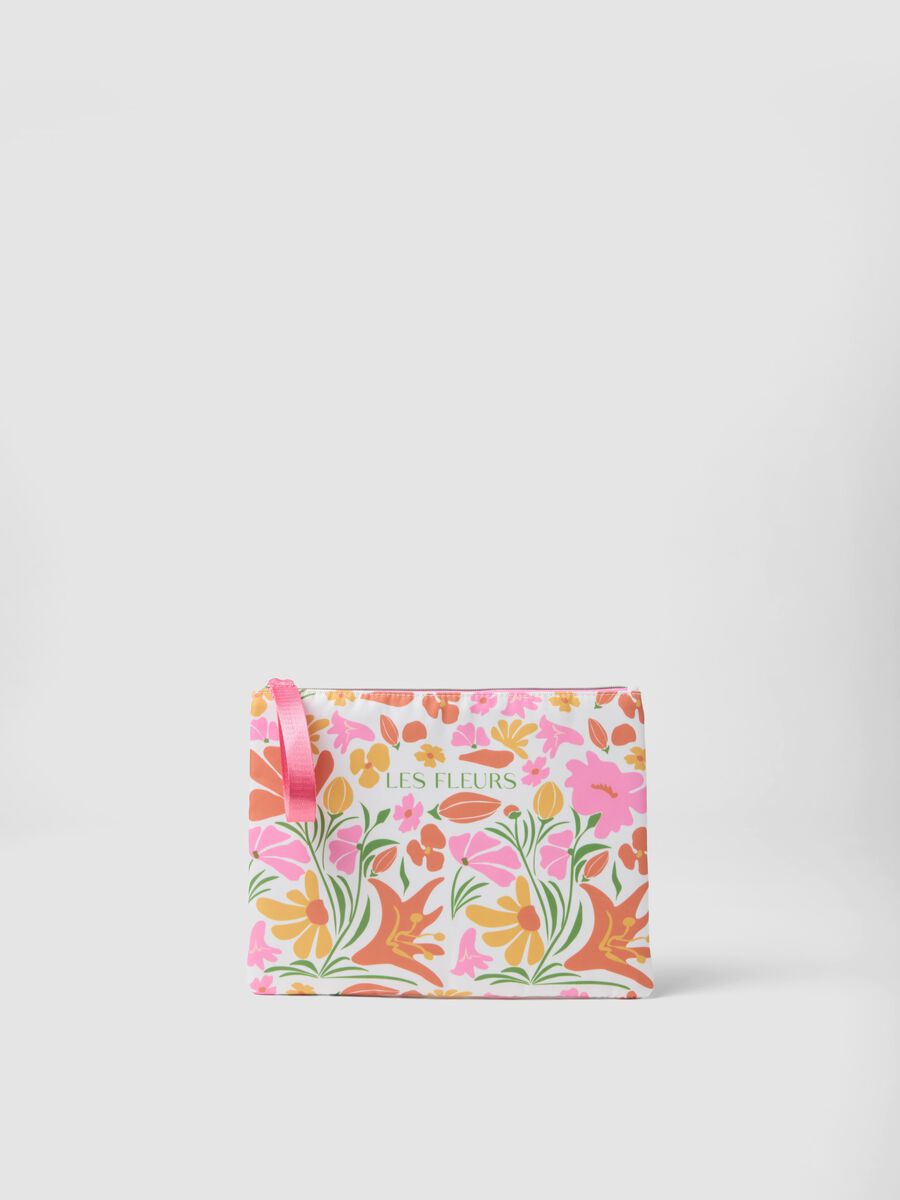 Colourful pure cotton handbag with floral pattern_0