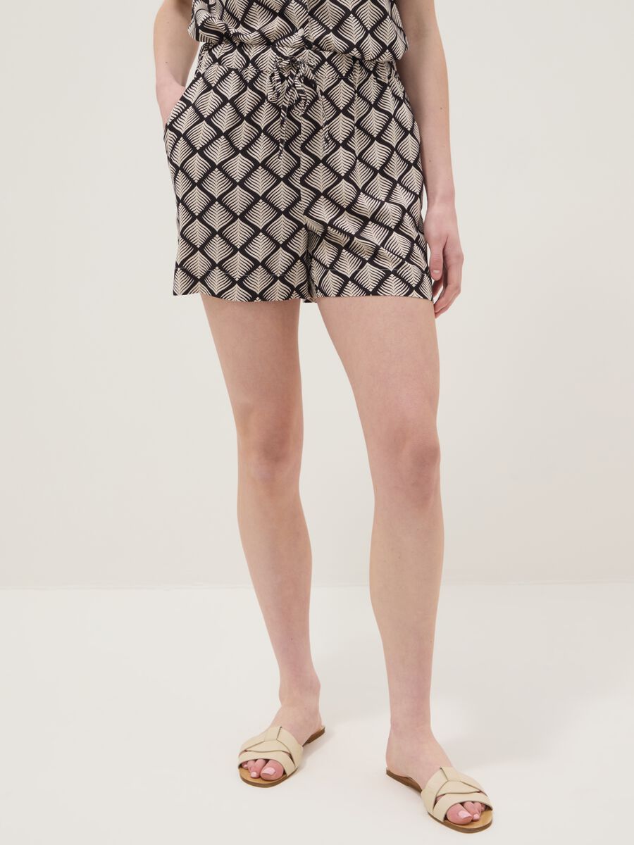 Multicolour pure viscose shorts_1