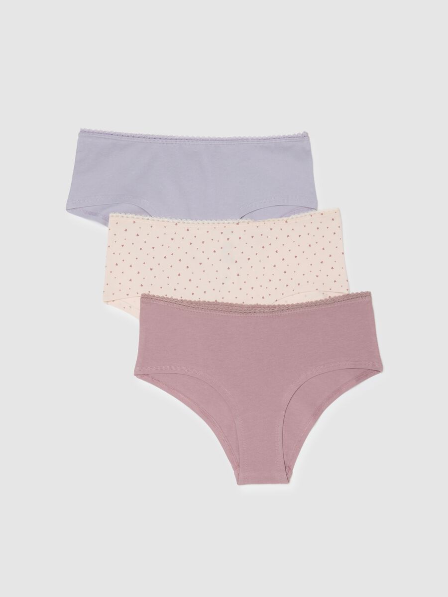 Tripack multi-colour high-waisted briefs_0