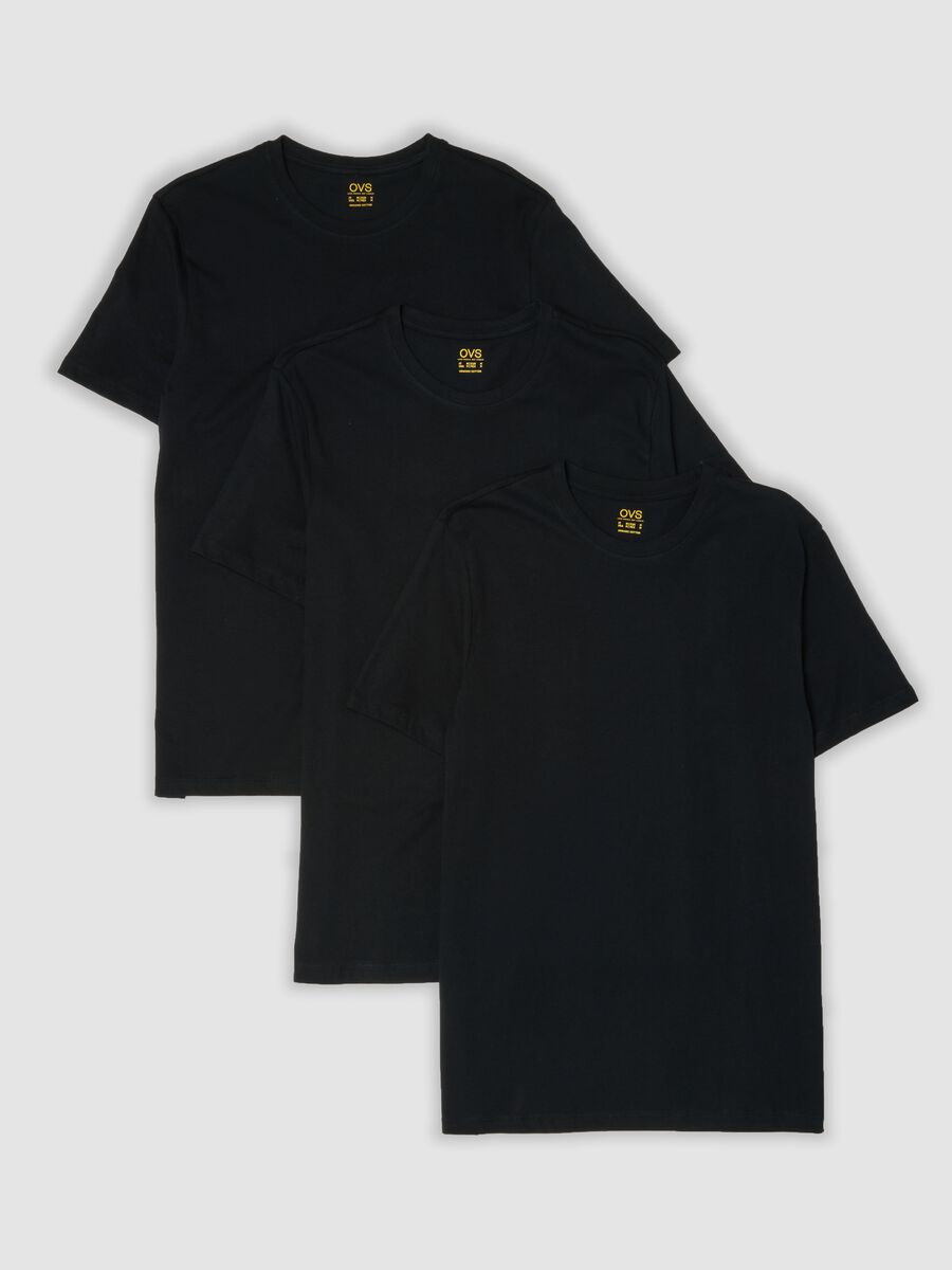 3-pack of black organic cotton short-sleeve T-shirts_4
