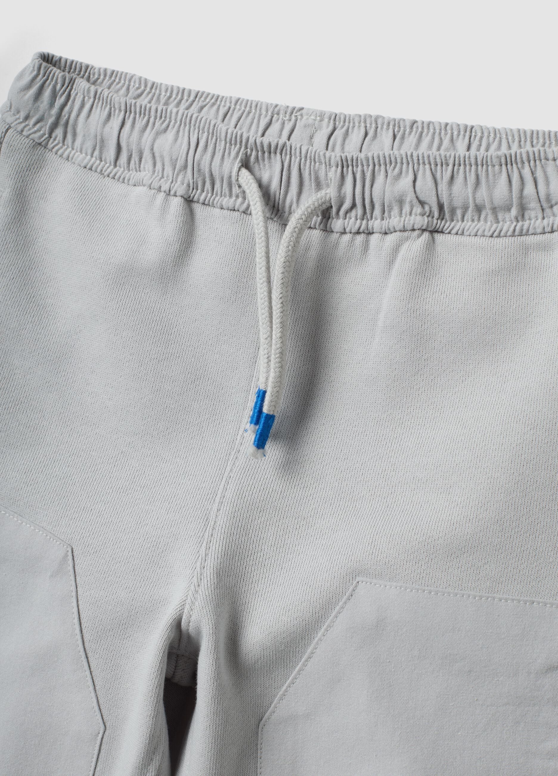 Pantaloni jogger over fit grigi in puro cotone per bimbo