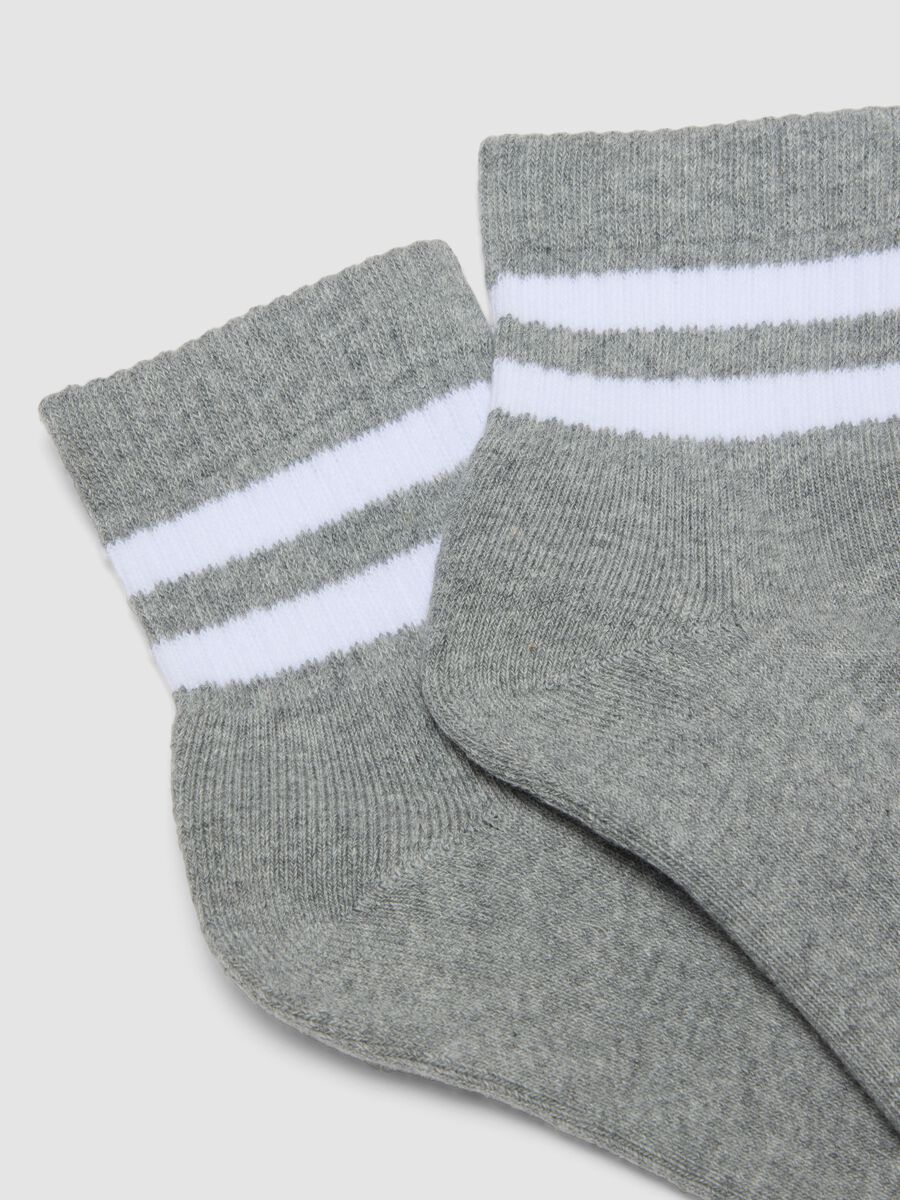 3-pack of grey athletic socks in stretch organic cotton_1