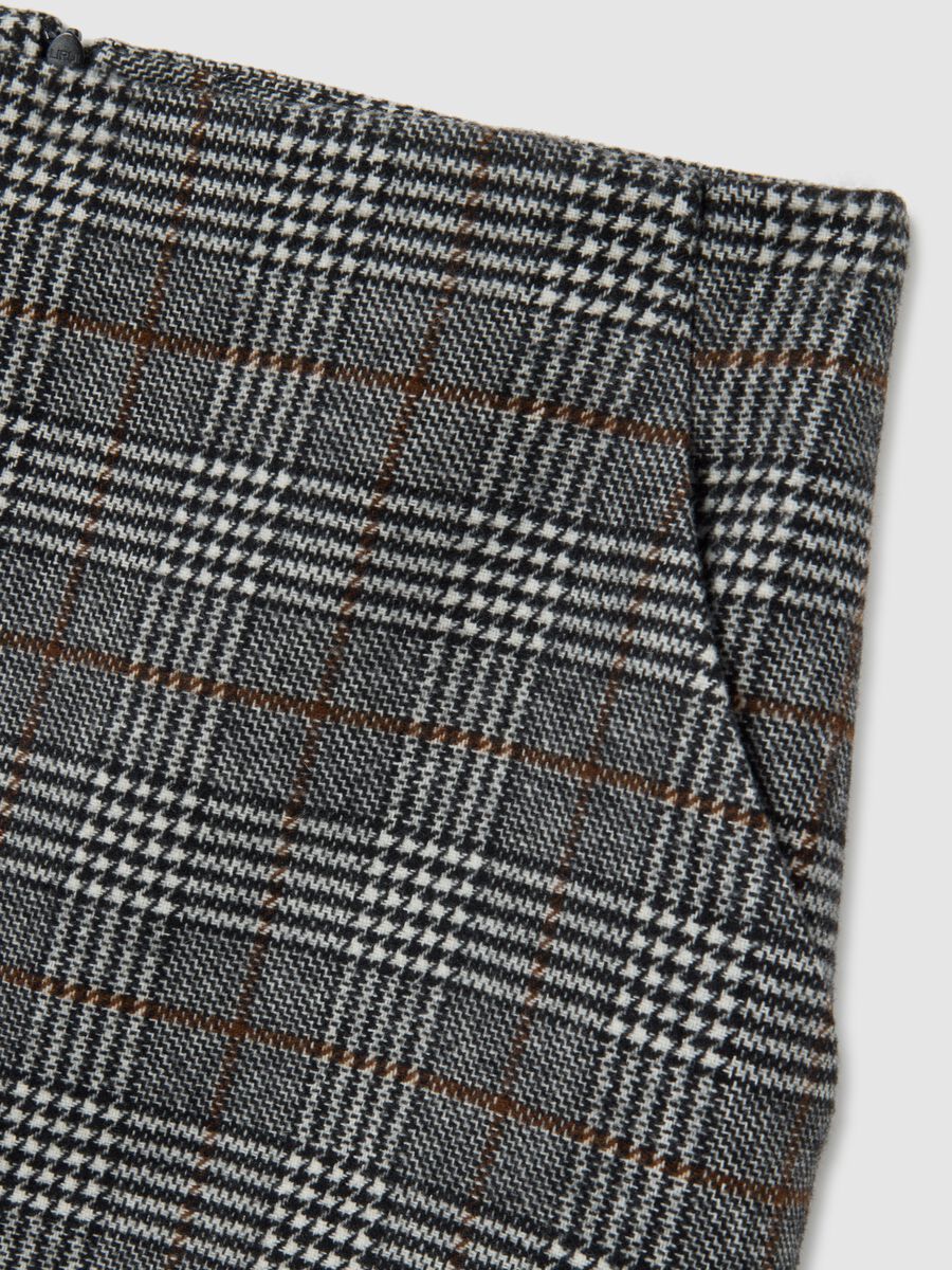 Regular fit multicolour check mini skirt_5