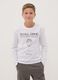 T-shirt blanc gar&ccedil;on en pur coton bio &agrave; col rond avec imprim&eacute; t&ecirc;te de mort_1