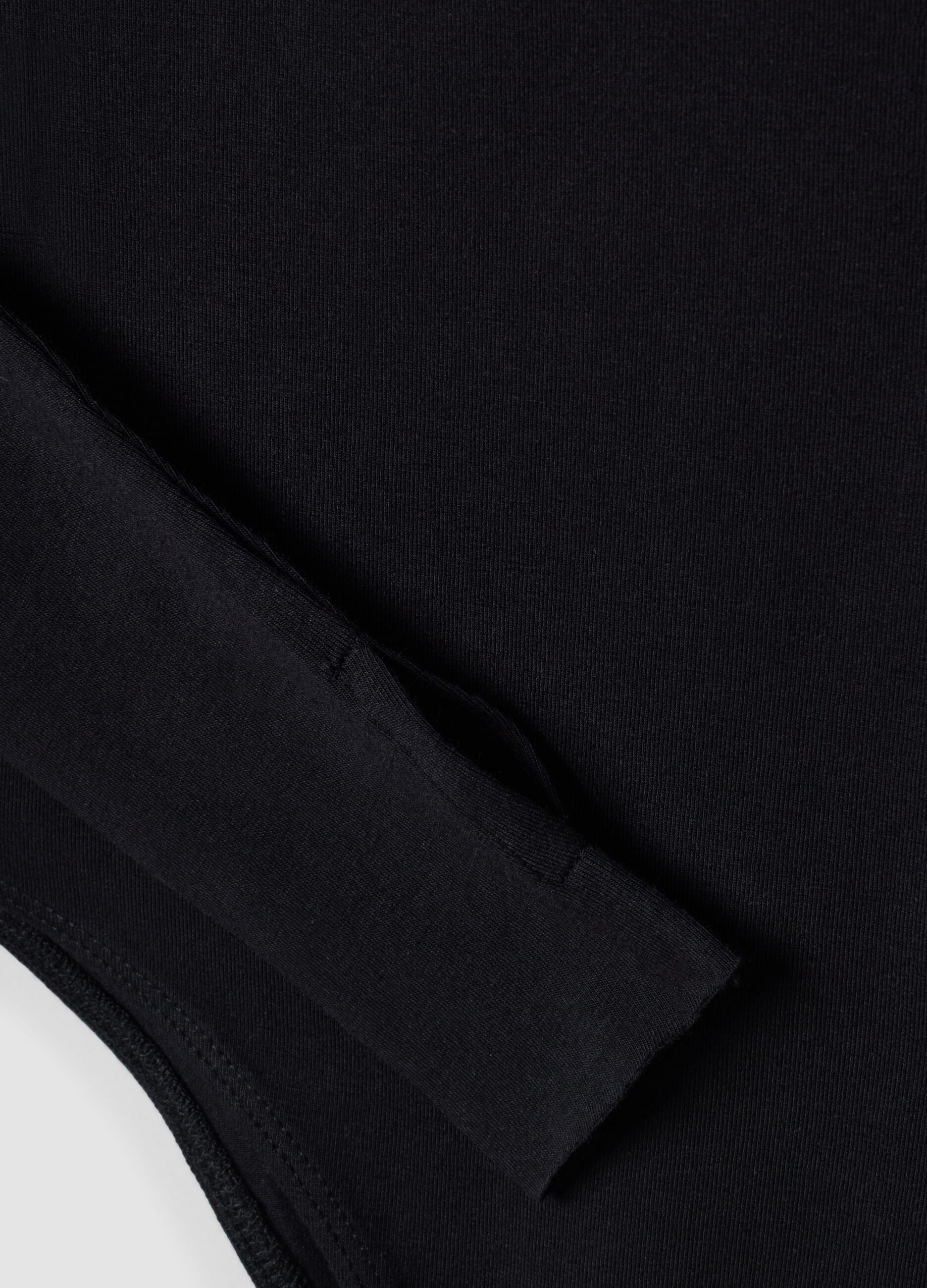 Black Mock-Neck Bodysuit