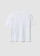 White pure cotton T-shirt with floral print, regular fit_1