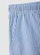 Multicolour striped pure cotton pyjama shorts regular fit_5