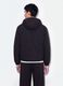 Black padded hooded jacket with zip, oversized fit_3