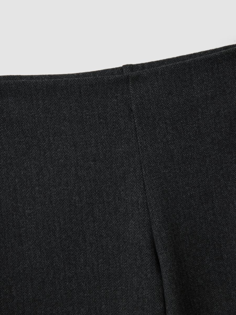 Schwarze Wide-Leg-Hose aus elastischer Viskose_1
