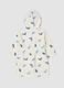 Beige hooded organic cotton bathrobe_1