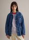 Blue denim jacket, pure cotton, regular fit with belt_2