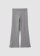 Grey flared treggings in stretch organic cotton with glitter wings_0