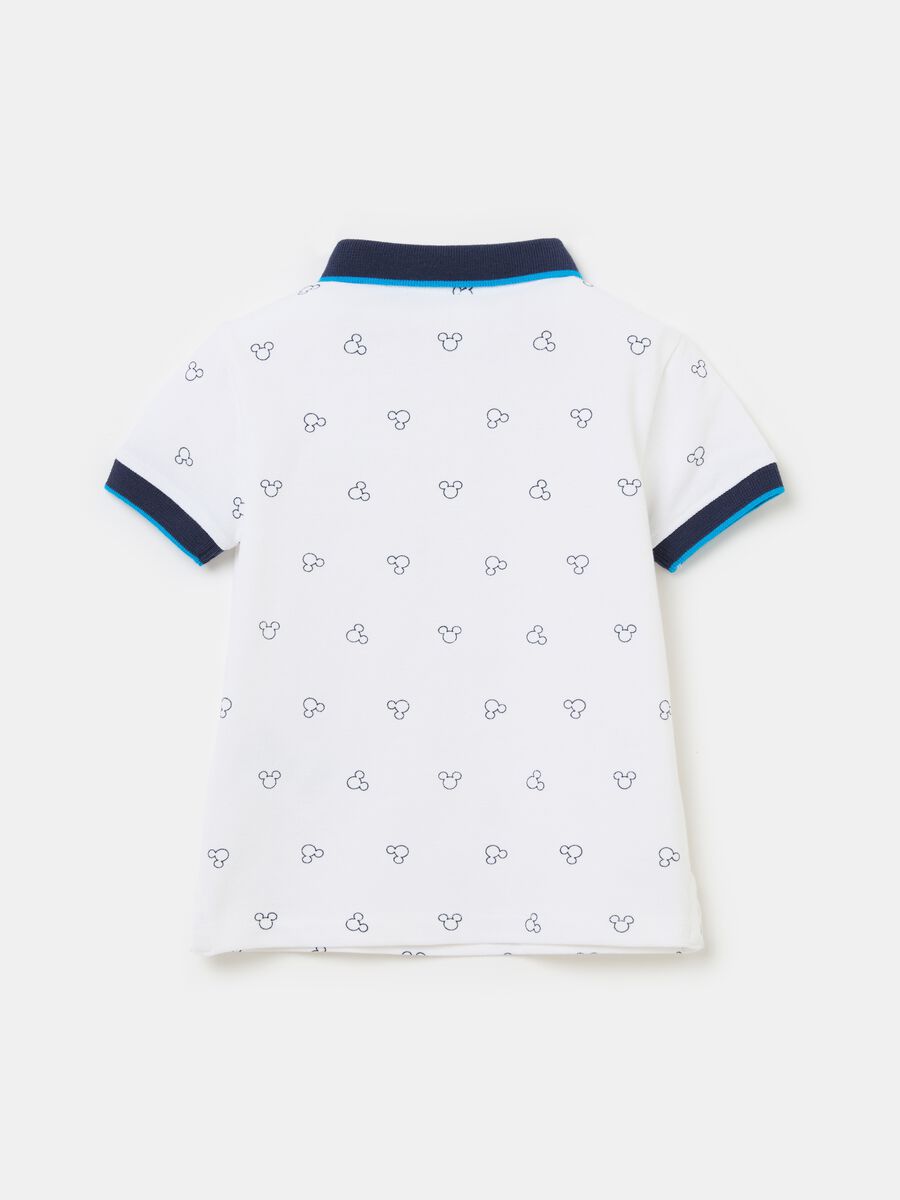 Piquet polo shirt with Mickey Mouse print_1