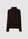 Brown modal and stretch cashmere T-shirt, regular fit_4
