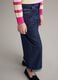 Girls' regular fit blue cotton-blend jeans with contrast stitching_2