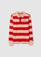 Long-sleeved polo shirt with striped pattern and "ATHLS" embroidery_3