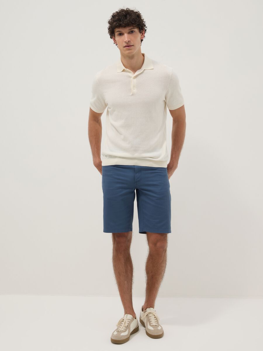 Blue pure cotton shorts_1