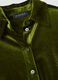 Green regular-fit stretch shirt with velvet-effect finish_1
