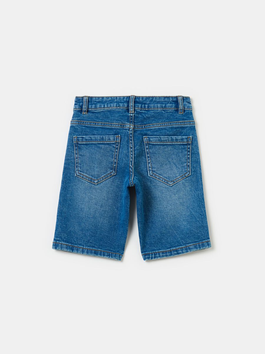Denim Bermuda shorts with embroidery_3