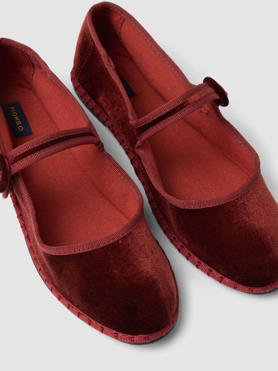Red Ballet Flats with Strap_1