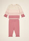 Conjunto rosa em puro algod&atilde;o com camisola de malha e cal&ccedil;as_0