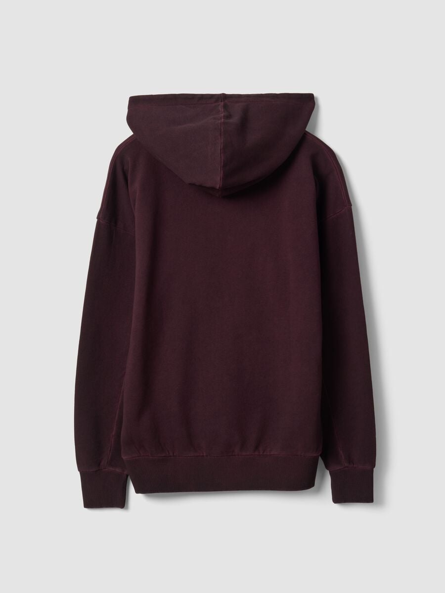 Red pure cotton oversized hoodie_2