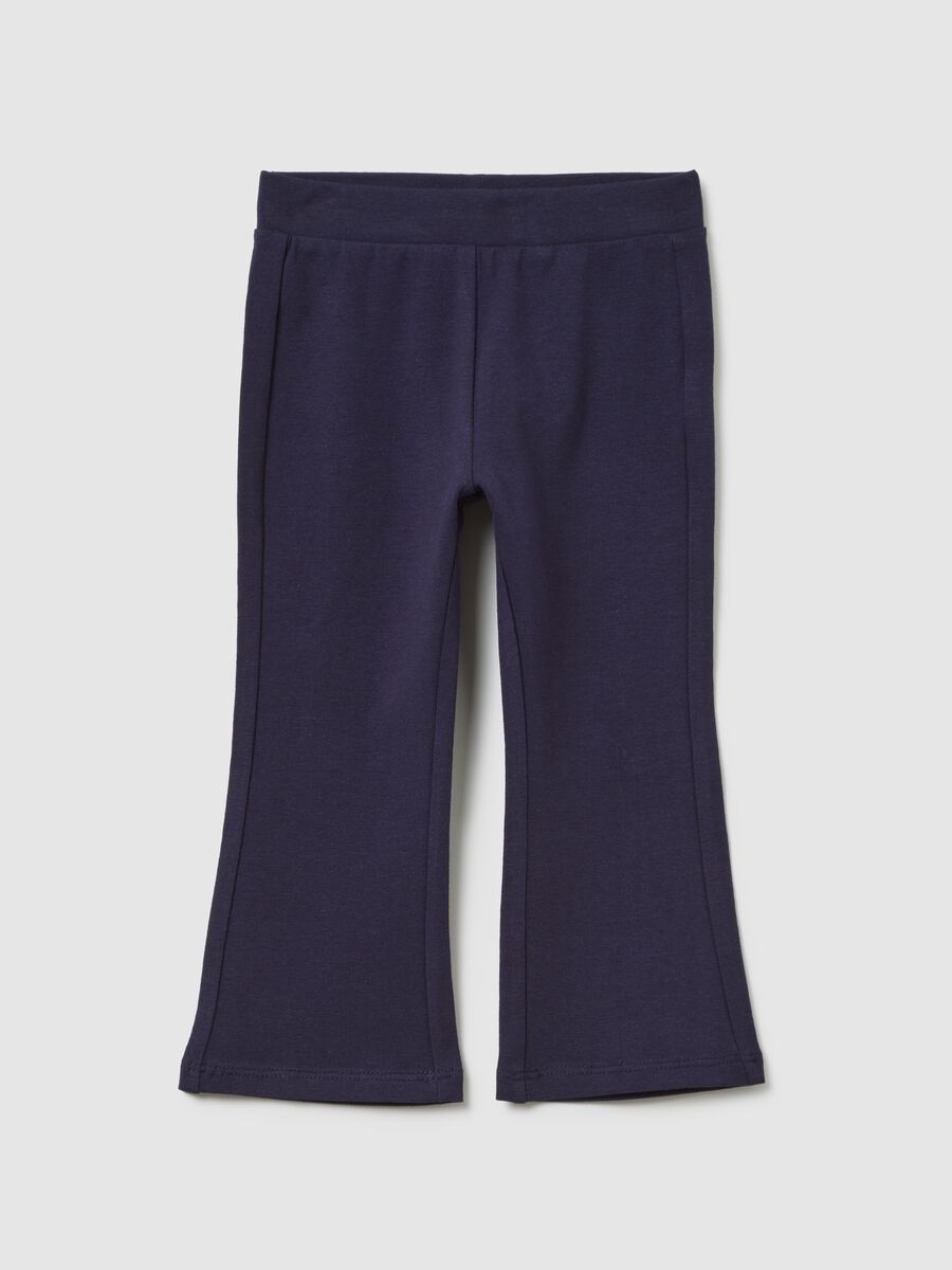 Girls' Blue Flared Trousers_0