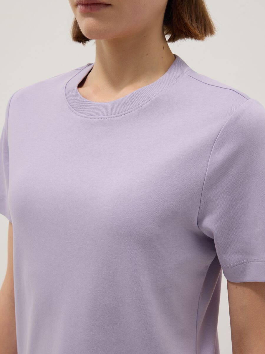 Purple pure cotton relaxed fit T-shirt_3