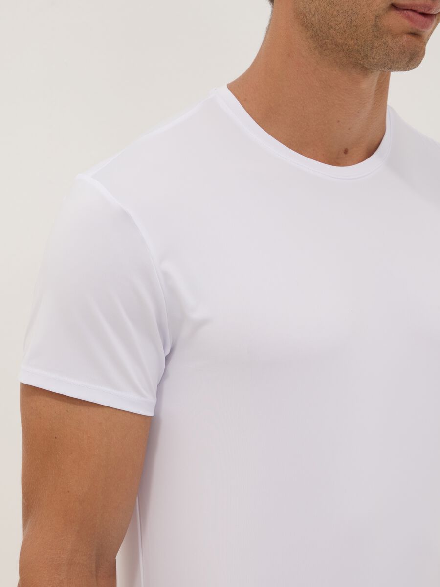 2er-Pack weisse Regular-Fit-T-Shirts aus elastischer Mikrofaser_2