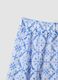 Blue organic cotton skirt with broderie anglaise embroidery_1