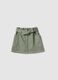 Adjustable green pure cotton skirt for girls_0