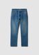 Blue denim jeans in pure cotton, regular fit_0