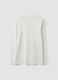 White long-sleeved crew-neck T-shirt in pure organic cotton_2