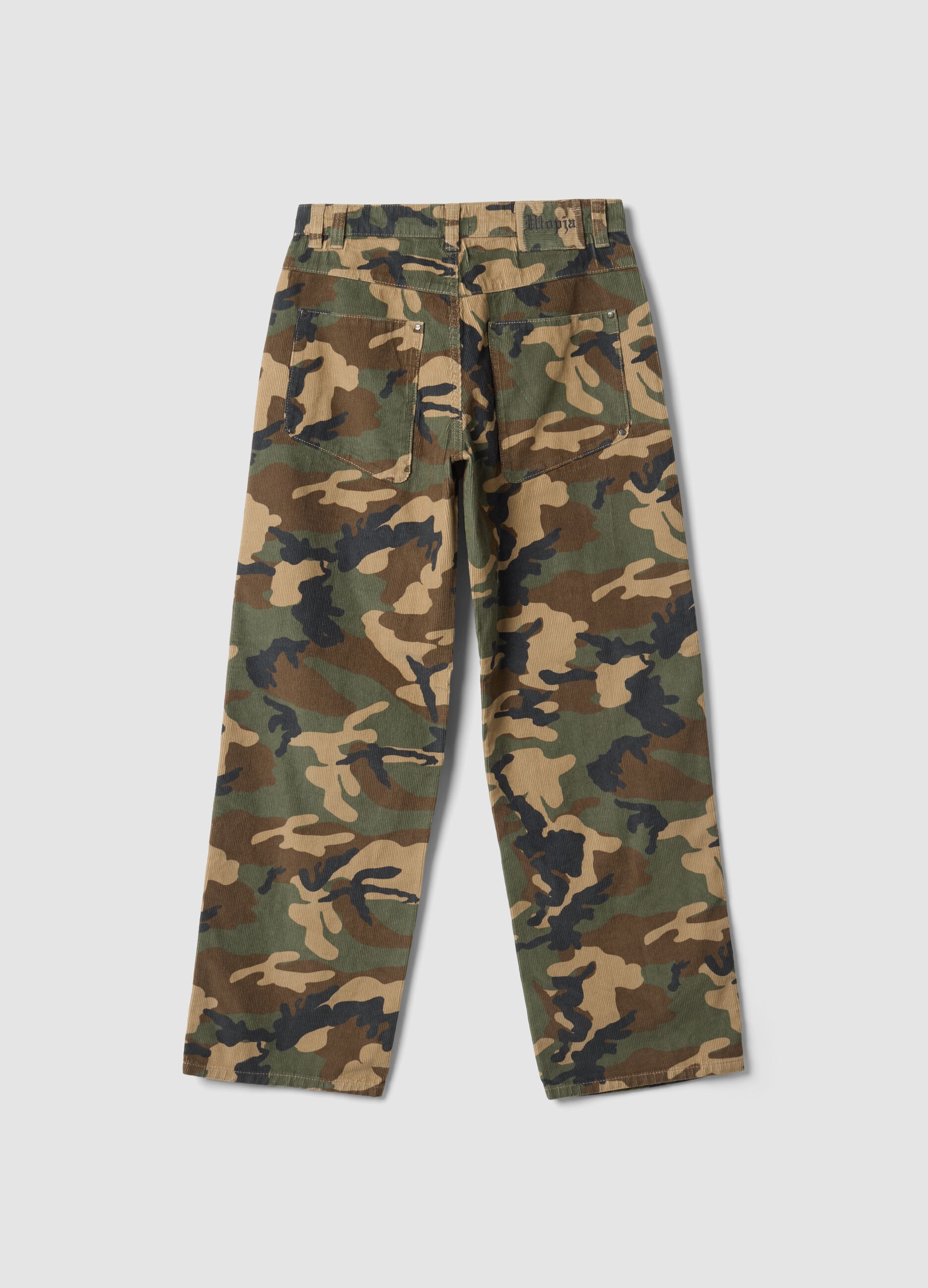 Corduroy Carpenter Pants Washed Camo