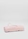 Pink printed organic cotton-blend blanket for baby girl_0