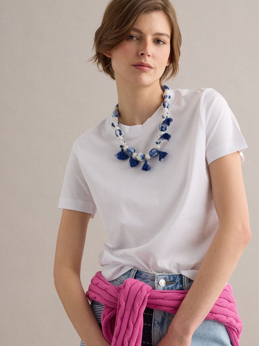 White short-sleeve regular-fit Supima cotton T-shirt_1
