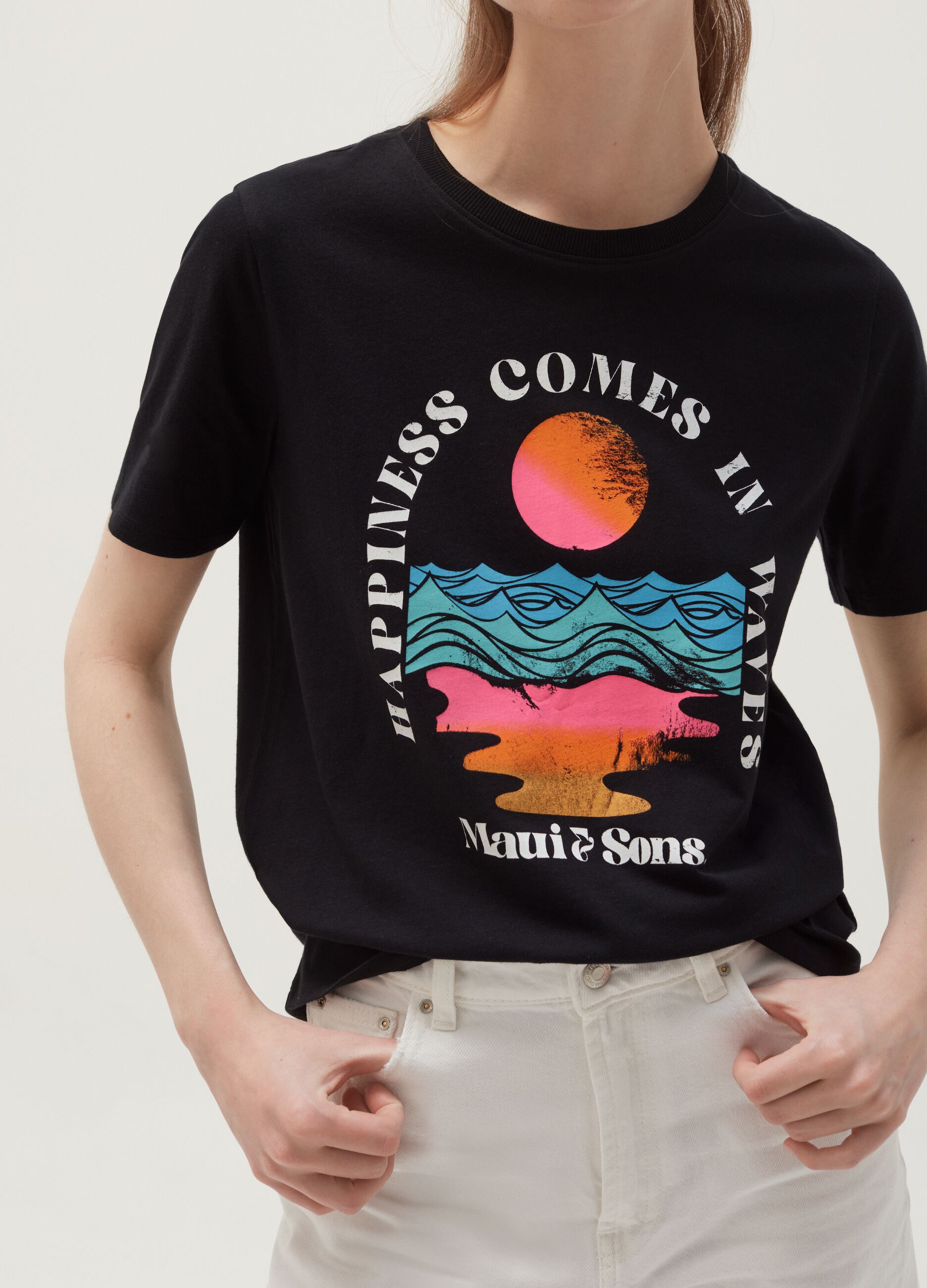 T-shirt con stampa Maui and Sons