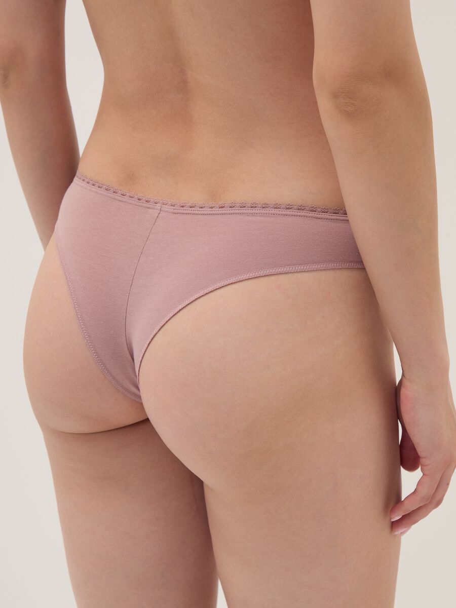 3-pack of multicolour Brazilian briefs in stretch organic cotton_2