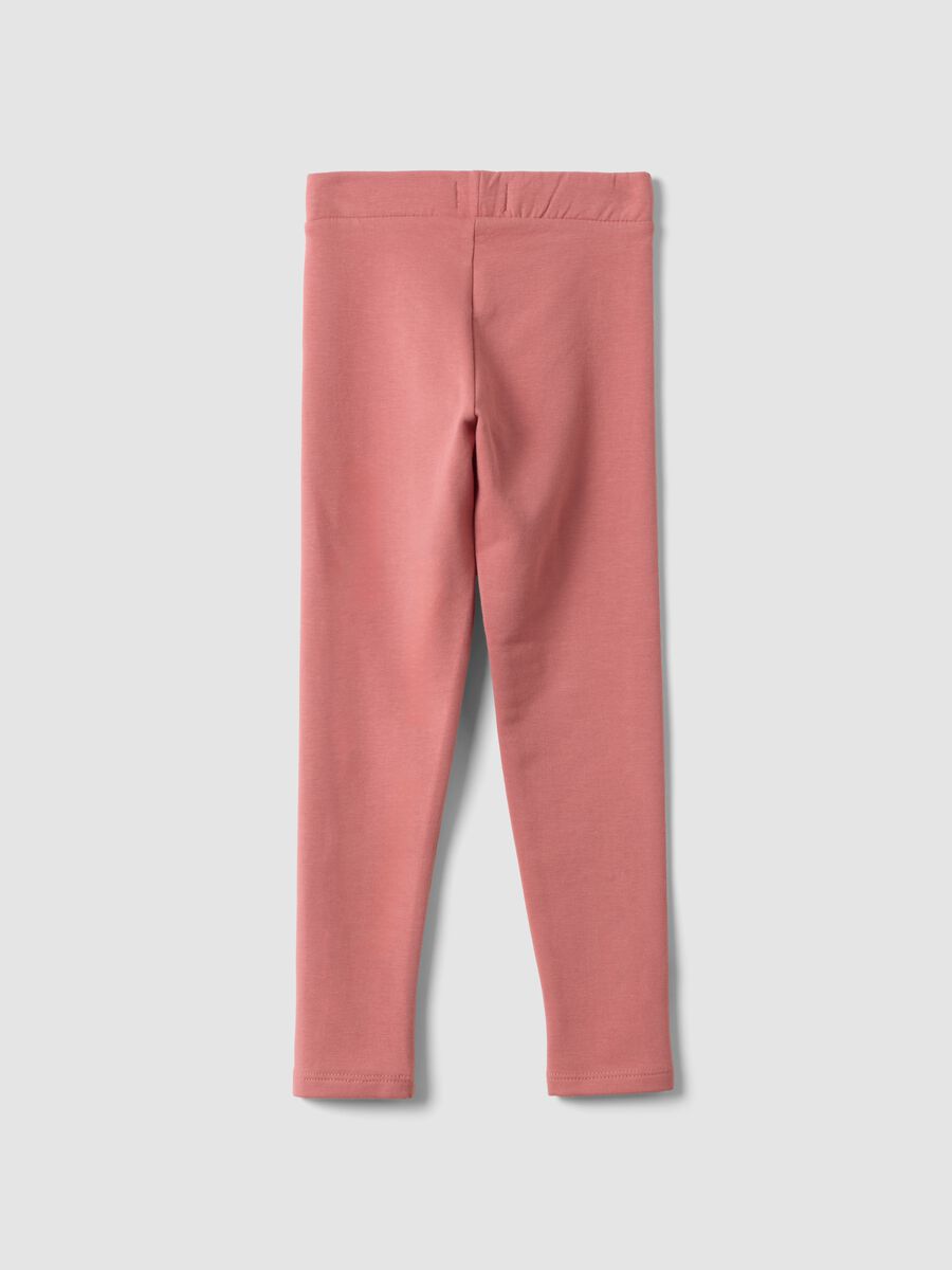 Pink skinny-fit stretch organic cotton leggings_1