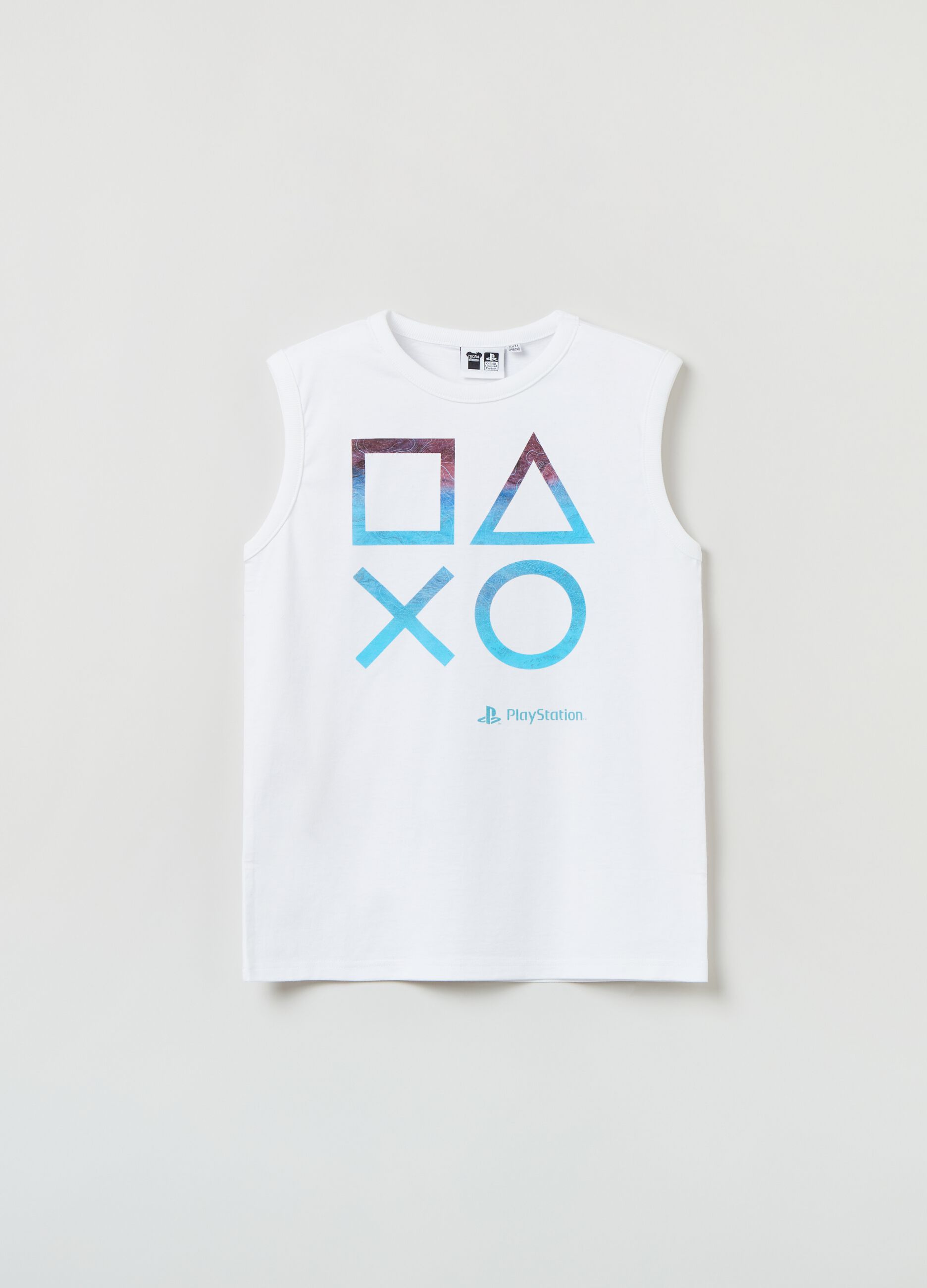 Camiseta de tirantes de algodón estampado Sony PlayStation