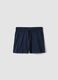 Girls&rsquo; regular-fit blue pure cotton shorts_0