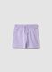 Girls' purple 100% cotton shorts, regular fit_3