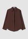 Brown regular-fit shirt with classic collar_0