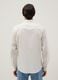White regular fit linen-cotton blend shirt_2