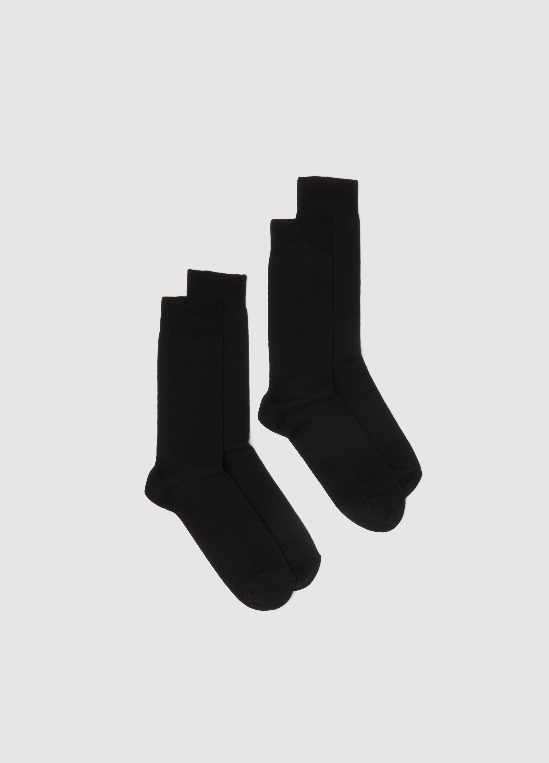 Bipack calze corte in misto cotone nero regular fit